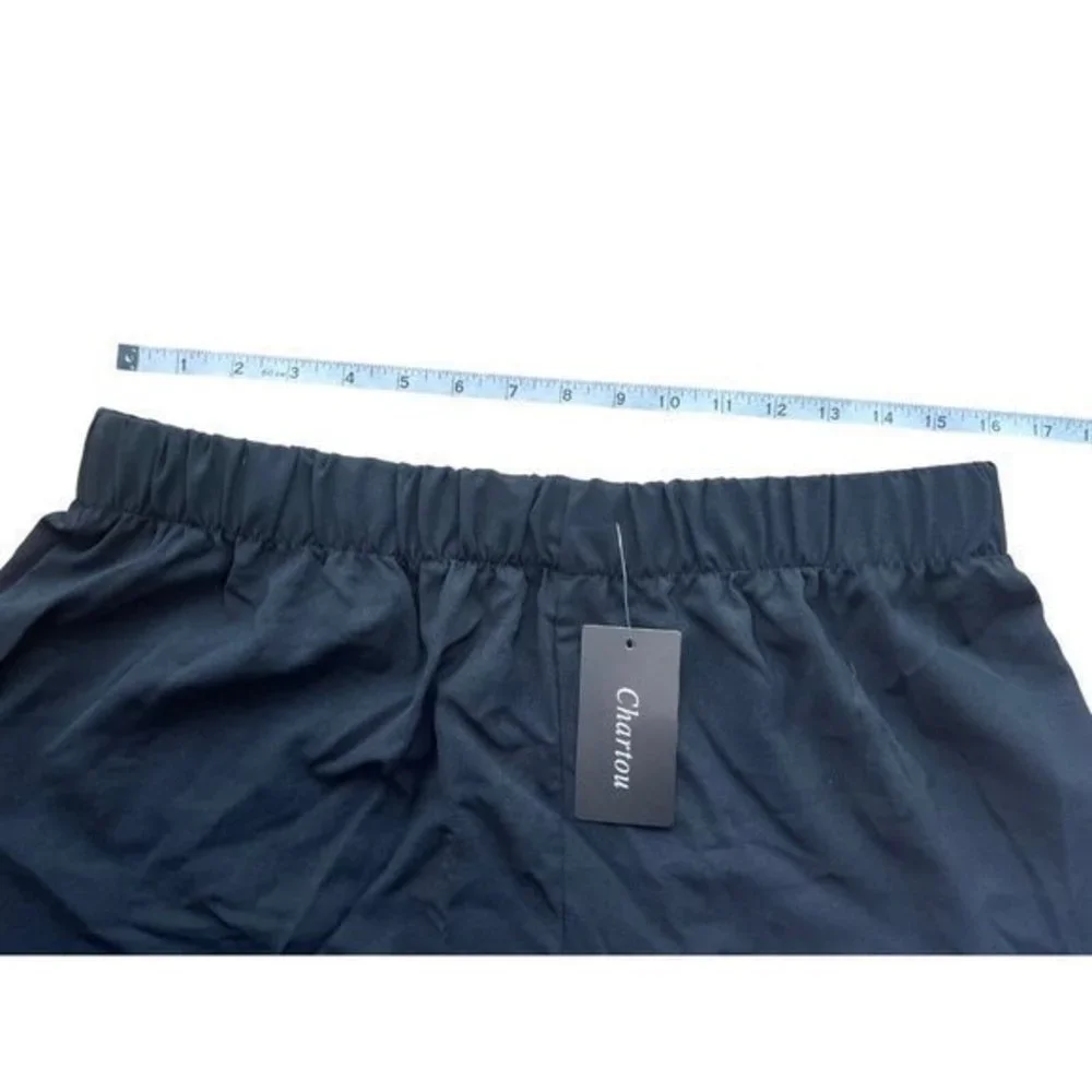 Chartou Collection Black FLOWY SHORTS Swim Cover Up Elastic Waist Size XL‎ NWT